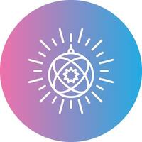 Disco Light Line Gradient Circle Icon vector