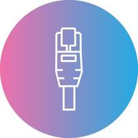 Ethernet Line Gradient Circle Icon vector