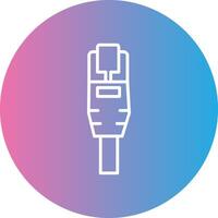 Ethernet Line Gradient Circle Icon vector