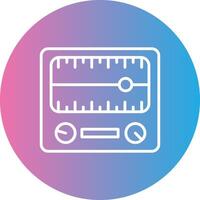 Dial Line Gradient Circle Icon vector