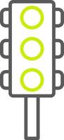 Traffic Lights Line Two Color Icon vector