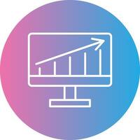 Traffic Analytic Line Gradient Circle Icon vector