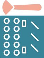 Eye Shadow Glyph Two Color Icon vector