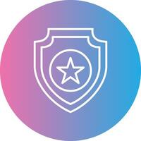 Badge Line Gradient Circle Icon vector