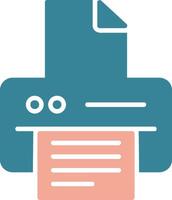 Printer Glyph Two Color Icon vector