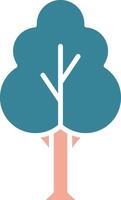 Tree Glyph Two Color Icon vector