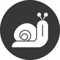 caracol glifo invertido icono vector