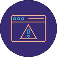 Access Denied Line Two Color Circle Icon vector