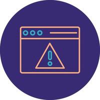 Access Denied Line Two Color Circle Icon vector