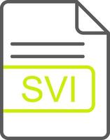 SVI File Format Line Two Color Icon vector