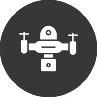 Drone Glyph Inverted Icon vector