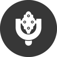 Door Knocker Glyph Inverted Icon vector