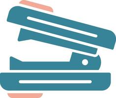 Stapler Remover Glyph Two Color Icon vector