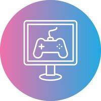 Gaming Line Gradient Circle Icon vector