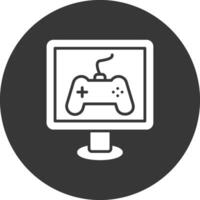 Gaming Glyph Inverted Icon vector