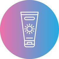 Sun Cream Line Gradient Circle Icon vector