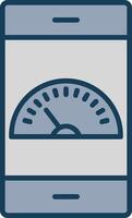 Dashboard Line Filled Grey Icon vector