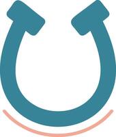 Horseshoe Glyph Two Color Icon vector