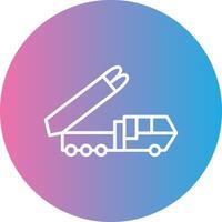 Truck Line Gradient Circle Icon vector