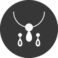 Jewelry Glyph Inverted Icon vector