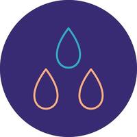 Water Drop Line Two Color Circle Icon vector