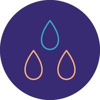 Water Drop Line Two Color Circle Icon vector