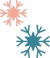 Snowflakes Glyph Two Color Icon vector