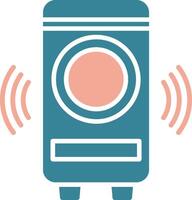 Woofer Glyph Two Color Icon vector