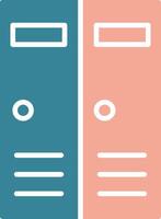 Lockers Glyph Two Color Icon vector