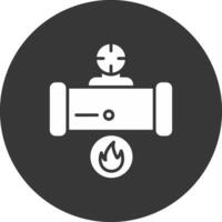 Gas Glyph Inverted Icon vector