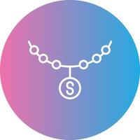 Bling Line Gradient Circle Icon vector