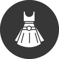 Dress Glyph Inverted Icon vector