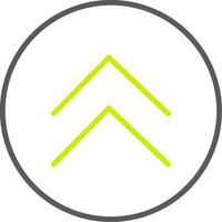 Chevron Line Two Color Icon vector