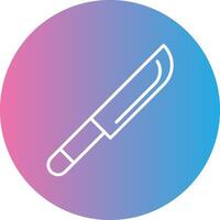 Knife Line Gradient Circle Icon vector