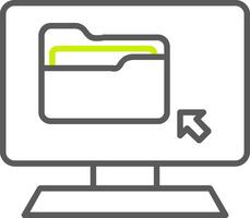 Folder Line Two Color Icon vector