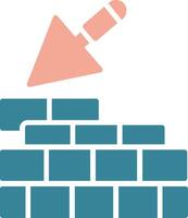 Masonry Glyph Two Color Icon vector