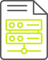 Server Line Two Color Icon vector