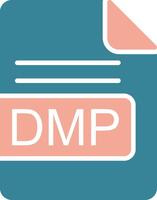 DMP File Format Glyph Two Color Icon vector