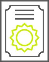 Certificate Line Two Color Icon vector