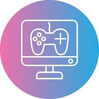 Game Development Line Gradient Circle Icon vector
