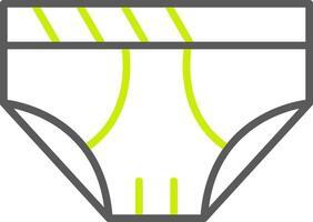 Underwear Line Two Color Icon vector