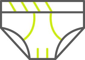 Underwear Line Two Color Icon vector