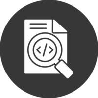 Search Glyph Inverted Icon vector