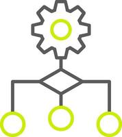 Algorithm Line Two Color Icon vector
