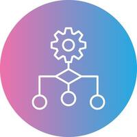 Algorithm Line Gradient Circle Icon vector