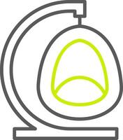 Egg Chair Line Two Color Icon vector