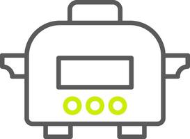 Slow Cooker Line Two Color Icon vector