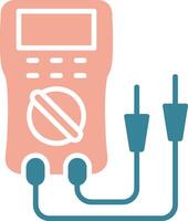 Multimeter Glyph Two Color Icon vector