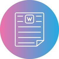 Word Line Gradient Circle Icon vector