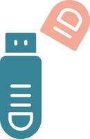 Usb Glyph Two Color Icon vector